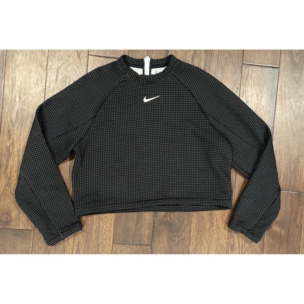 Women's Nike Tech Pack Fleece Fleece Black White Pullover Size M